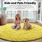 ONASAR Yellow Round Area Rugs 4ft - Image 5