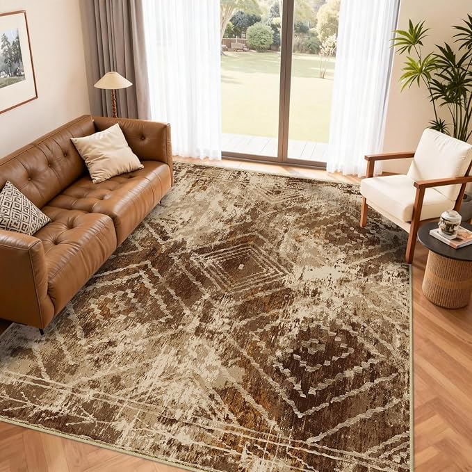 BESTSWEETIE Area Rug 3x5 Rug Machine Washable Non-Slip Low Pile Print Pattern - Image 8