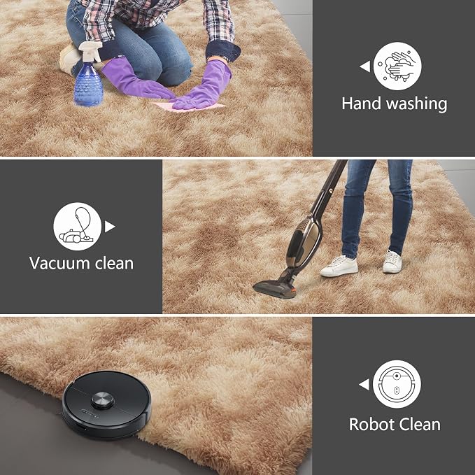 Shag Runner Rug for Bedroom Living Room 2x6 Upgrade Non-Slip Fluffy Soft - Image 5