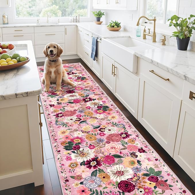 Rug for Hallways Kitchen Rug 2'6" x 14', Non Slip Washable Rugs - Image 5