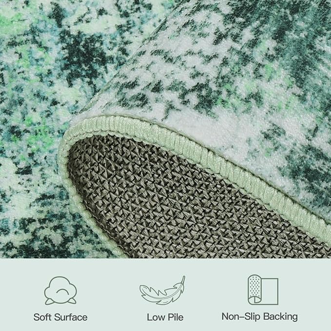 Lofus 5x7 Area Rug for Living Room, Neutral Modern Washable Carpet for Bedroom - Image 7