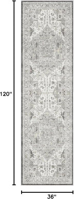 Madane Hallway Rug 3x10, Kitchen Rugs Washable Entryway Rug Vintage Kitchen - Image 2