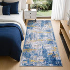 RELEANY Washable Area Rugs 2'x6' Non-Slip Modern Abstract Soft - Image 4