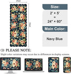 DUKINO 2x5 Washable Runner Rugs, Non Slip Floral Print Entryway Rug - Image 2