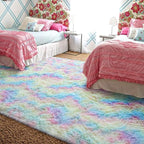 AROGAN Soft Rainbow Area Rugs for Girls Room 4x6 Feet, Fluffy Girls Bedroom Rugs - Image 9