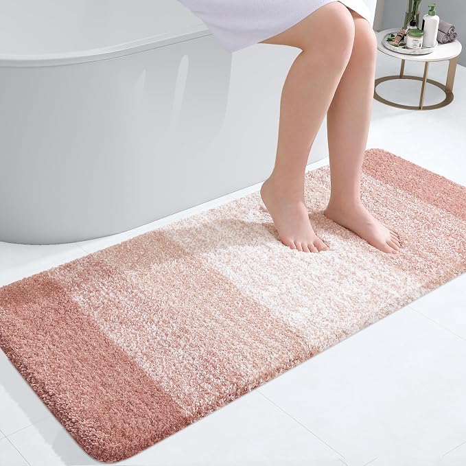 OLANLY Bathroom Runner Rugs Mat 47x20, Extra Soft Absorbent Microfiber Bath Rugs by OLANLY