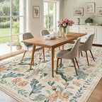 8x10 Area Rugs Washable Rug: Large Boho Living Room Rug Soft Non-Slip Low Pile - Image 4