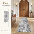 UERMEI 2x6 Washable Runner Rug for Hallway, Non Slip Low Pile Kitchen Carpet - Image 5