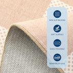 GarveeHome Checkered Blush Beige Neutral Small 2x3 Washable Rug Door Mat - Image 6