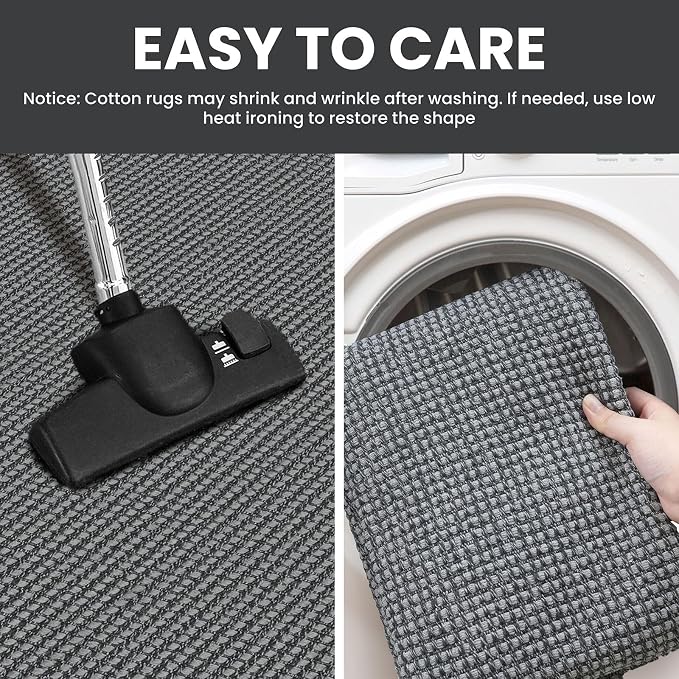 IOHOUZE Washable Runner Rug 2x12 Non Slip Rubber Backed Extra Long Hallway - Image 4