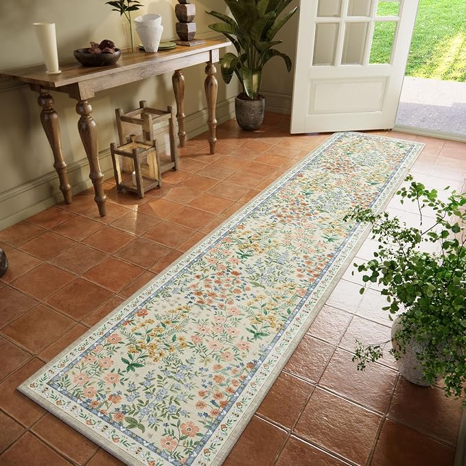 Washable Kitchen Rug Runners for Hallways: 2'x10' Bedroom Runner Non Slip Low - Image 2