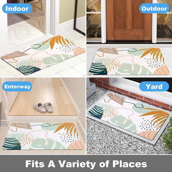 Rnivvi Front Door Mat, Heavy Duty Low Profile Anti-Slip Entryway Rug - Image 8