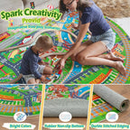 Car Rug Play Mat for Kids Toy Cars, Road Traffic Playmat for Kid Bedroom - Image 5
