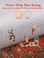 SERISSA Runner Rug for Hallways, Extra Long Boho Rug Ultra Soft Vintage - Image 5