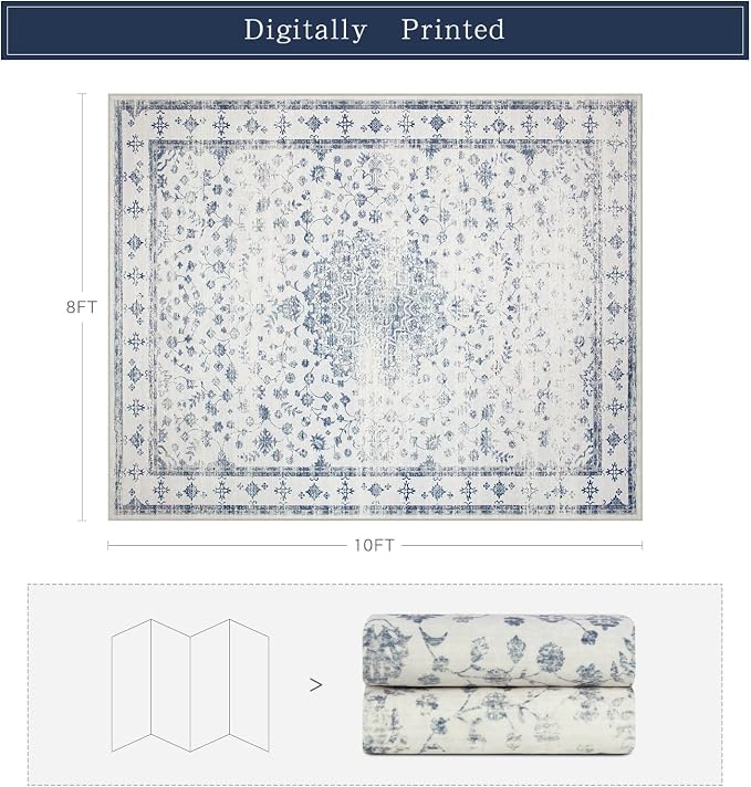 Srugn Washable Rugs 8x10 Area Rugs - Image 2