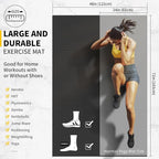 CAMBIVO Large Exercise Mat for Home Workout, Shoe-Friendly, Non-Slip Gym Mat - Image 3
