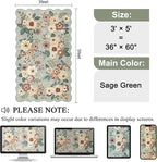 DUKINO 3x5 Area Rug, Floral Non-Slip Indoor Washable Rug - Image 2