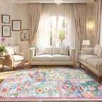 LIVEBOX Pink Washable Rugs 8x10 - Image 3