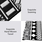 IOHOUZE Black Boho Area Rug - Image 5