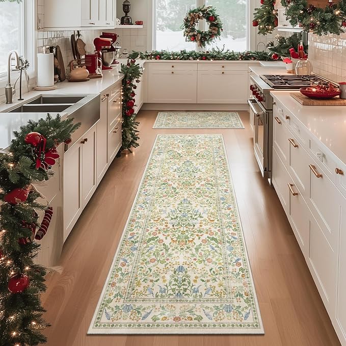 Washable Runner for Hallways Kitchen Rug: 2'6"x8' Runner Rugs Stain Resistant - Image 9