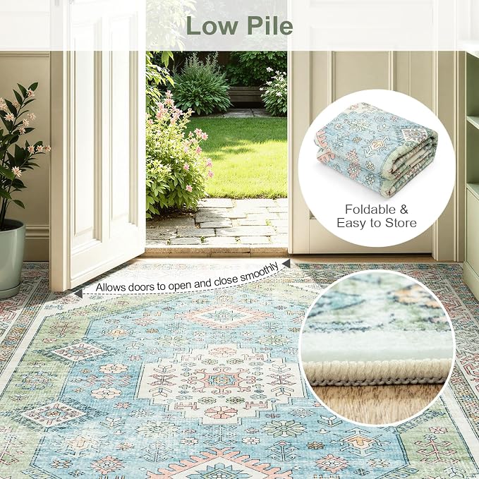 Lofus Vintage Living Room Rugs 8x10, Soft Machine Washable Area Rug - Image 7