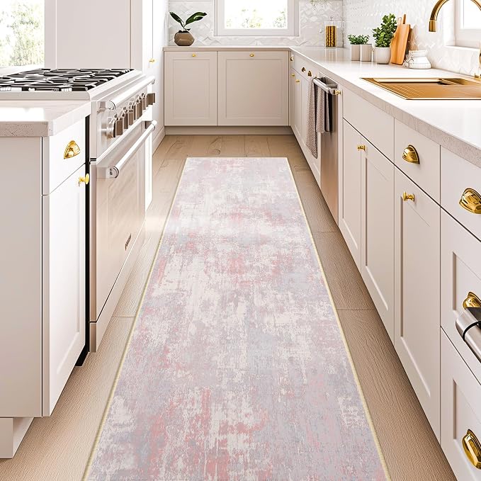 RELEANY Washable Area Rugs 2'x10' Non-Slip Modern Abstract Soft - Image 3