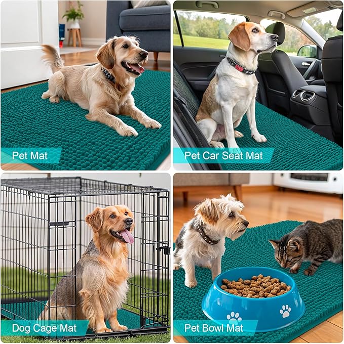 OLANLY Dog Door Mat for Muddy Paws 59x32, Absorbs Moisture and Dirt, Absorbent - Image 7