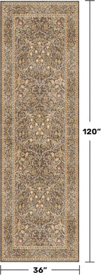 3x10 Long Runner Rugs for Hallway Non Slip, Geometric Floral Design Washable - Image 2