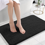 OLANLY Small Bathroom Rugs 24x16, Extra Soft Absorbent Chenille Bath Rugs by OLANLY
