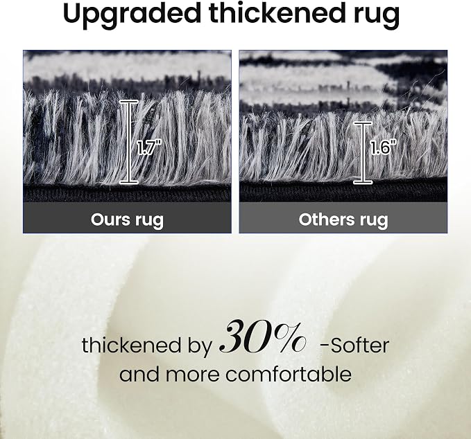 Super Soft Rug for Bedroom, 4x6 Ft Grey and Black Area Rug Classic Checkered - Image 6