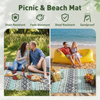 MontVoo Outdoor Rug Carpet Waterproof-Patio Rug Mat 9x12 Reversible RV Outdoor - Image 5