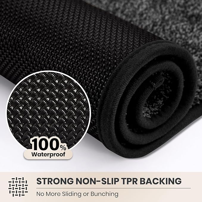 PURRUGS Dirt Trapping Door Mat 48" x 48", Non-Slip Machine Washable Entryway Rug - Image 5