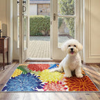 Arenarug 2x3 Colorful Washable Small Rug Tropical Botanical Modern Floral by ArenaRug