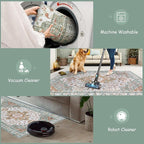 Moynesa Ultra-Thin Washable Round Rug - 6ft Large Living Room Circle Area Rugs - Image 4