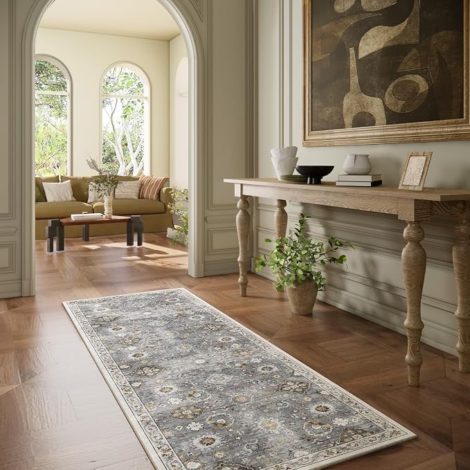 Washable Runners for Hallways Kitchen Rugs: 2'6"x8' Runner Rug Stain Resistant - Image 6