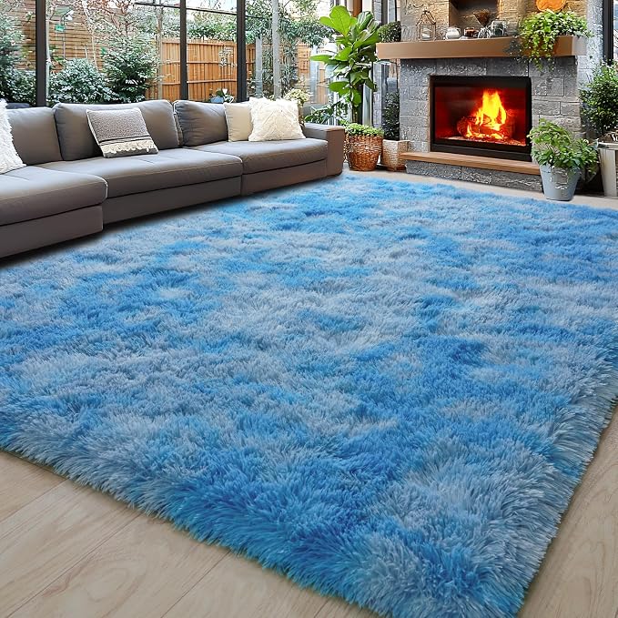8x10 Area Rugs for Living Room, Ultra Soft Fluffy Large Shaggy Rug Carpet for by Awaytail