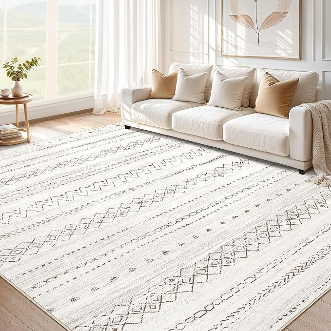 cotiled 10x12 Area Rugs Living Room Rug: Washable Boho Rugs by COTILED