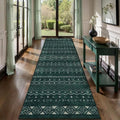 SERISSA Hallway Runner Rug, 2x10 Washable Non-Slip Dark Green Runners by SERISSAHomeDecorCollection