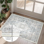 Washable 4×6 Area Rugs for Living Room, Vintage Floral Rug Soft Non Slip Stain - Image 2