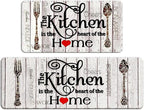 FRESHMINT Farmhouse Kitchen Mats Sets 2 Piece Cushioned Anti-Fatigue Comfort Mat by FRESHMINT