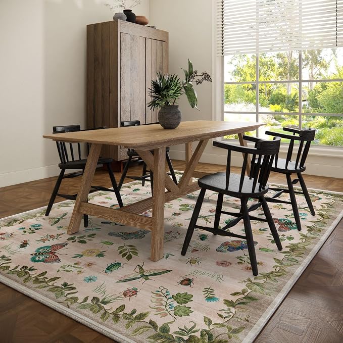 Machine Washable Rugs for Living Room: 6x9 Area Rugs Bedroom Rug Stain - Image 6