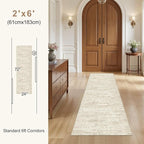 UERMEI 3x8 Washable Runner Rug for Hallway, Non Slip Low Pile Kitchen Carpet - Image 8