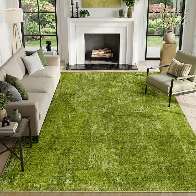 RELEANY Washable Area Rugs 8'x10' Non-Slip Modern Abstract Soft by RELEANY