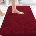 OLANLY Bathroom Rugs 32x20, Extra Soft Absorbent Chenille Bath Rugs, Rubber by OLANLY