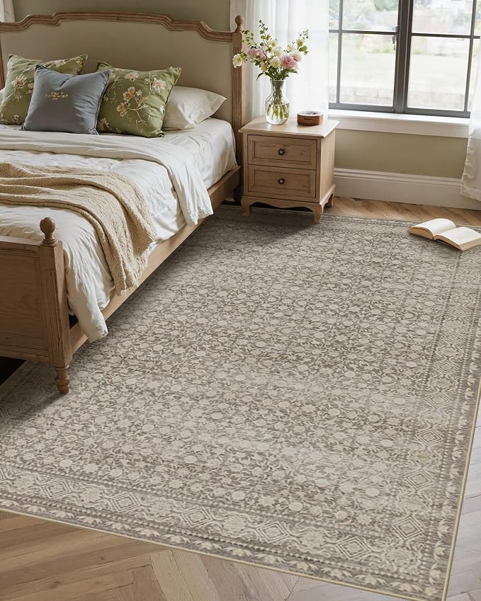 Rugxara Washable Area Rug for Living Room, Vintage Boho Rugs for Office - Image 2
