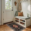 RELEANY Area Rugs Small 2'x4' Washable Non-Slip, Floral Vintage Distress by RELEANY