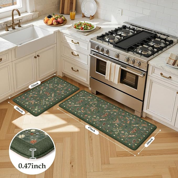LEEVAN Anti Fatigue Mats for Kitchen Floor Non-Slip, Cushioned Kitchen Mats for - Image 2