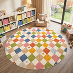 jinchan Macy 8ft Kids Round Rug by JINCHAN