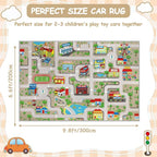 Capslpad Tan Car Road Kid Rug Carpet Playmat - Image 2