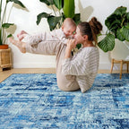 Toneed Abstract Area Rug Modern Washable Rug Soft Non Slip Rug Low Pile - Image 4
